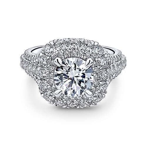 GAB&CO 18K White Gold Semi-Mount Engagement Rings Harris Jeweler Troy, OH