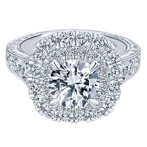 GAB&CO 18K White Gold Semi-Mount Engagement Rings Harris Jeweler Troy, OH