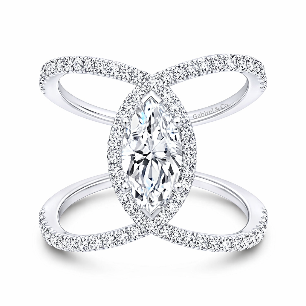 GAB&CO 14K White Gold Semi-Mount Engagement Rings Harris Jeweler Troy, OH