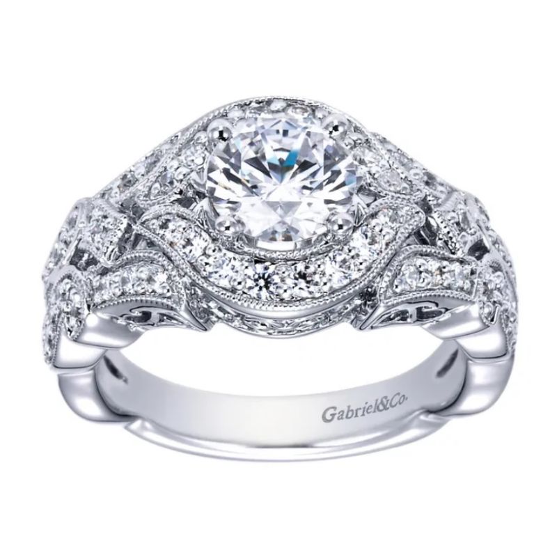 GAB&CO 14K White Gold Semi-Mount Engagement Rings Harris Jeweler Troy, OH