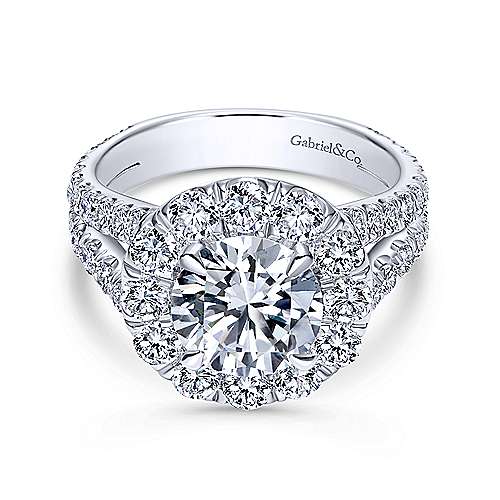 GAB&CO 18K White Gold Semi-Mount Engagement Rings Harris Jeweler Troy, OH