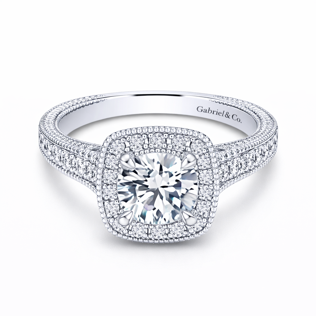 GAB&CO 14K White Gold Semi-Mount Engagement Rings Harris Jeweler Troy, OH