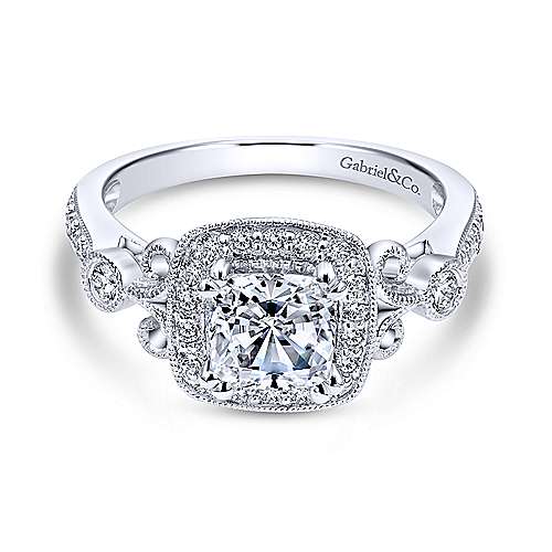 GAB&CO 14K White Gold Semi-Mount Engagement Rings Harris Jeweler Troy, OH