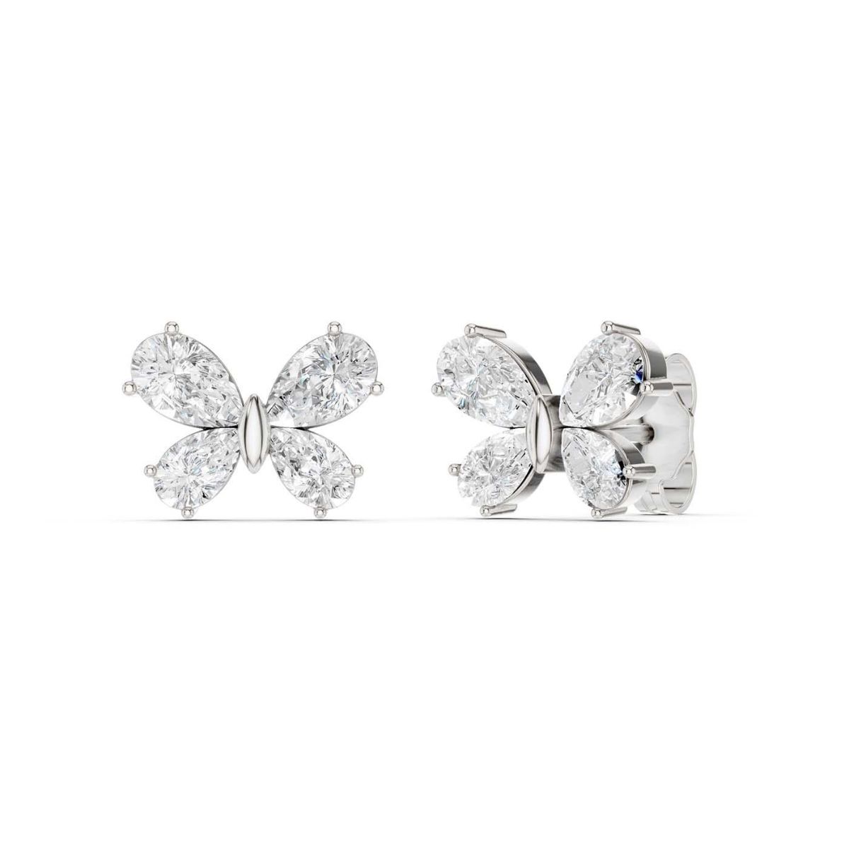 Butterfly Lab-Grown Diamond Stud Earrings Harris Jeweler Troy, OH