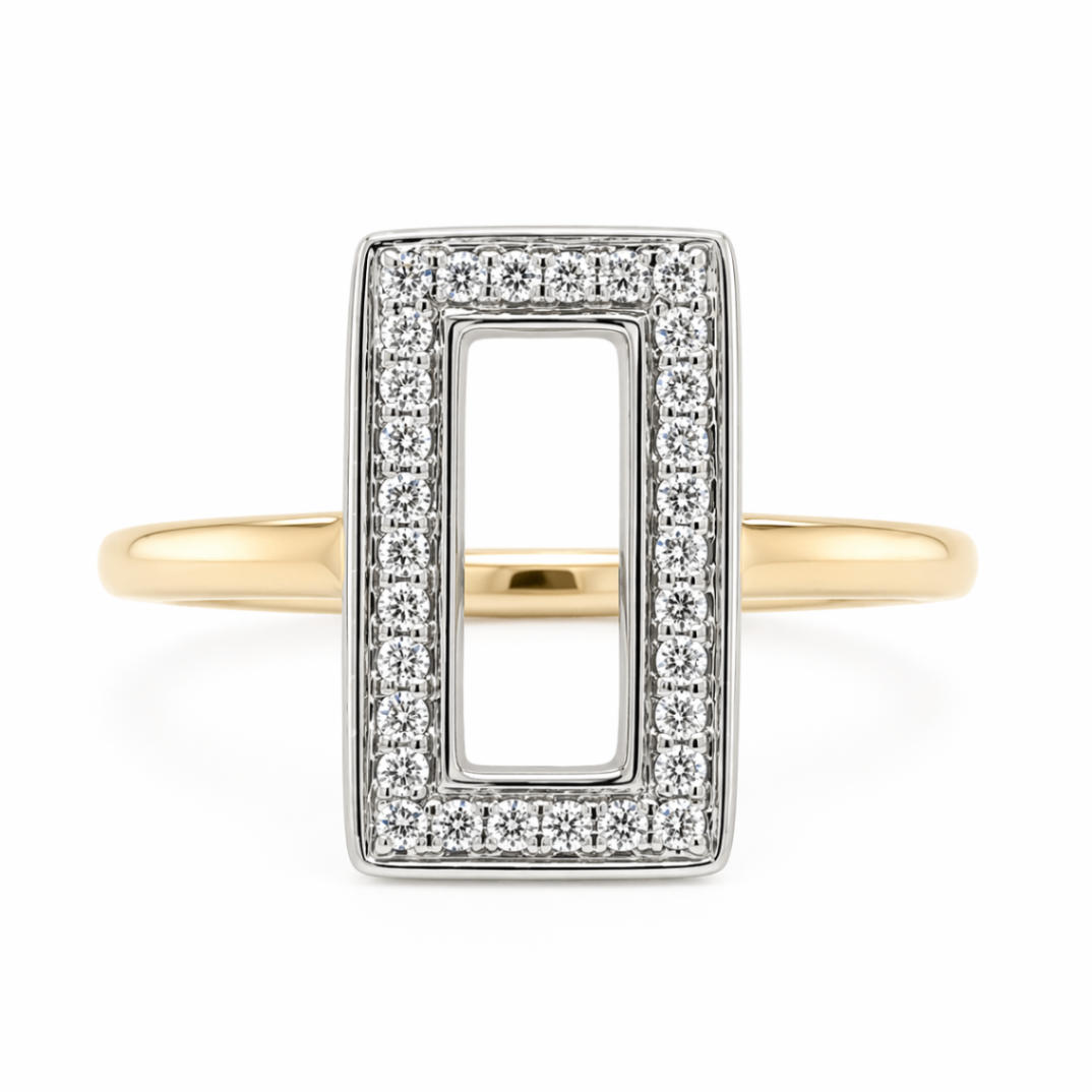 Diamond Rectangular-Shape Ring Harris Jeweler Troy, OH