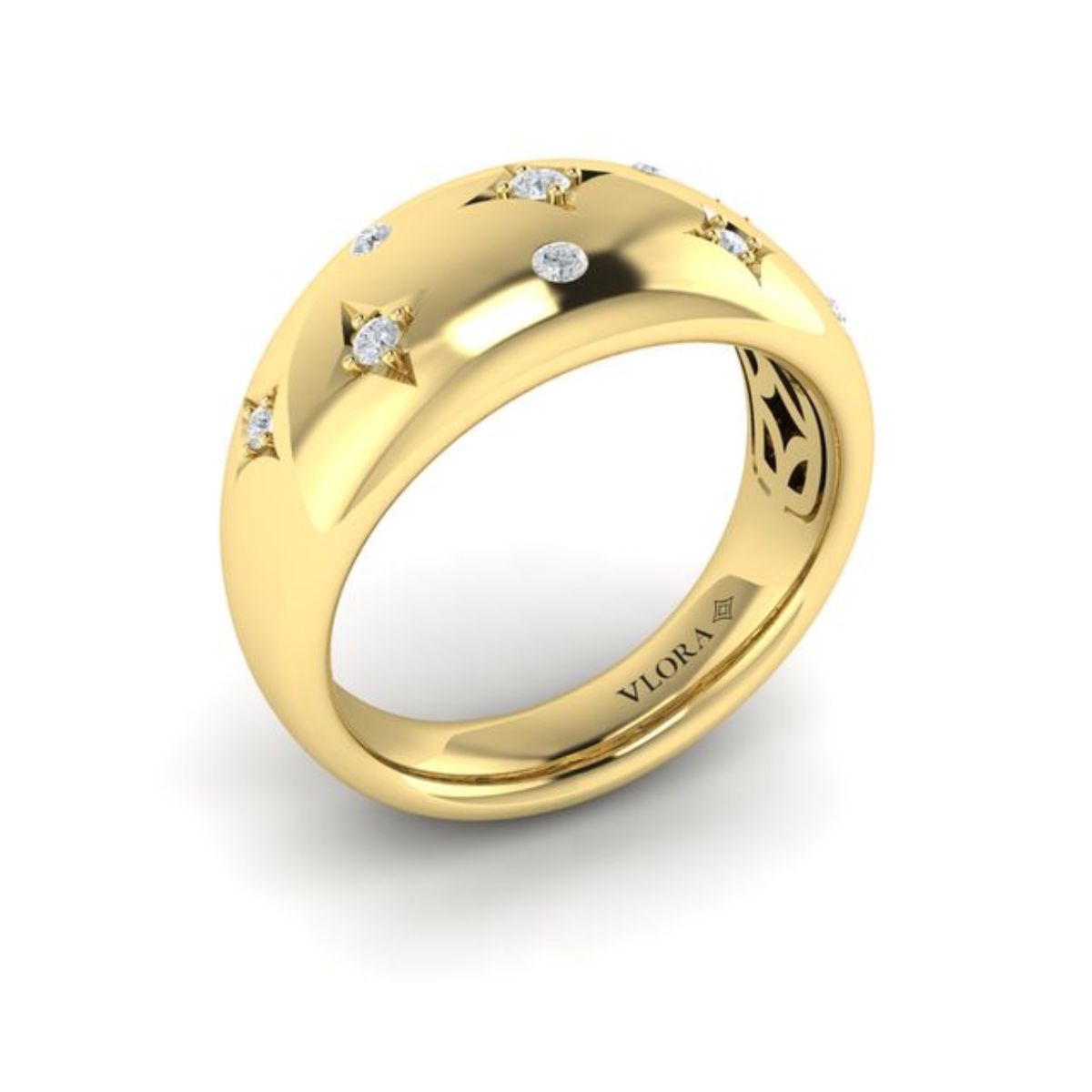Vlora Wide Diamond Fashion Band Image 2 Harris Jeweler Troy, OH
