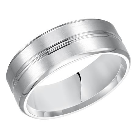 GOLDMA 14K White Gold Gold Men's Wedding Band Harris Jeweler Troy, OH