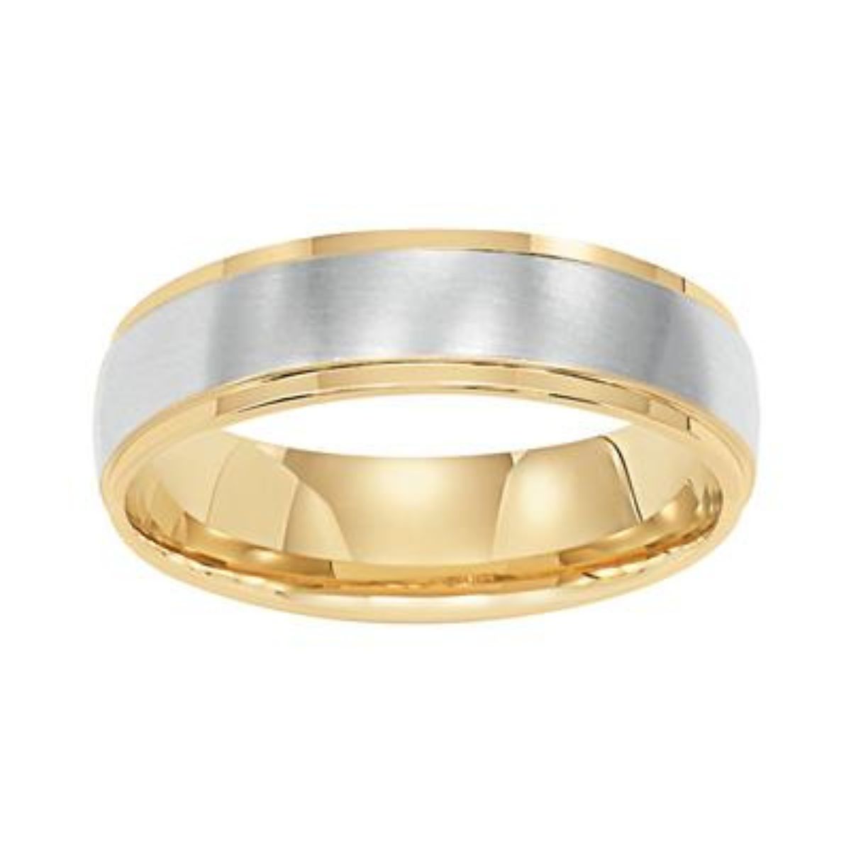 Gold Men's Wedding Band Image 2 Harris Jeweler Troy, OH