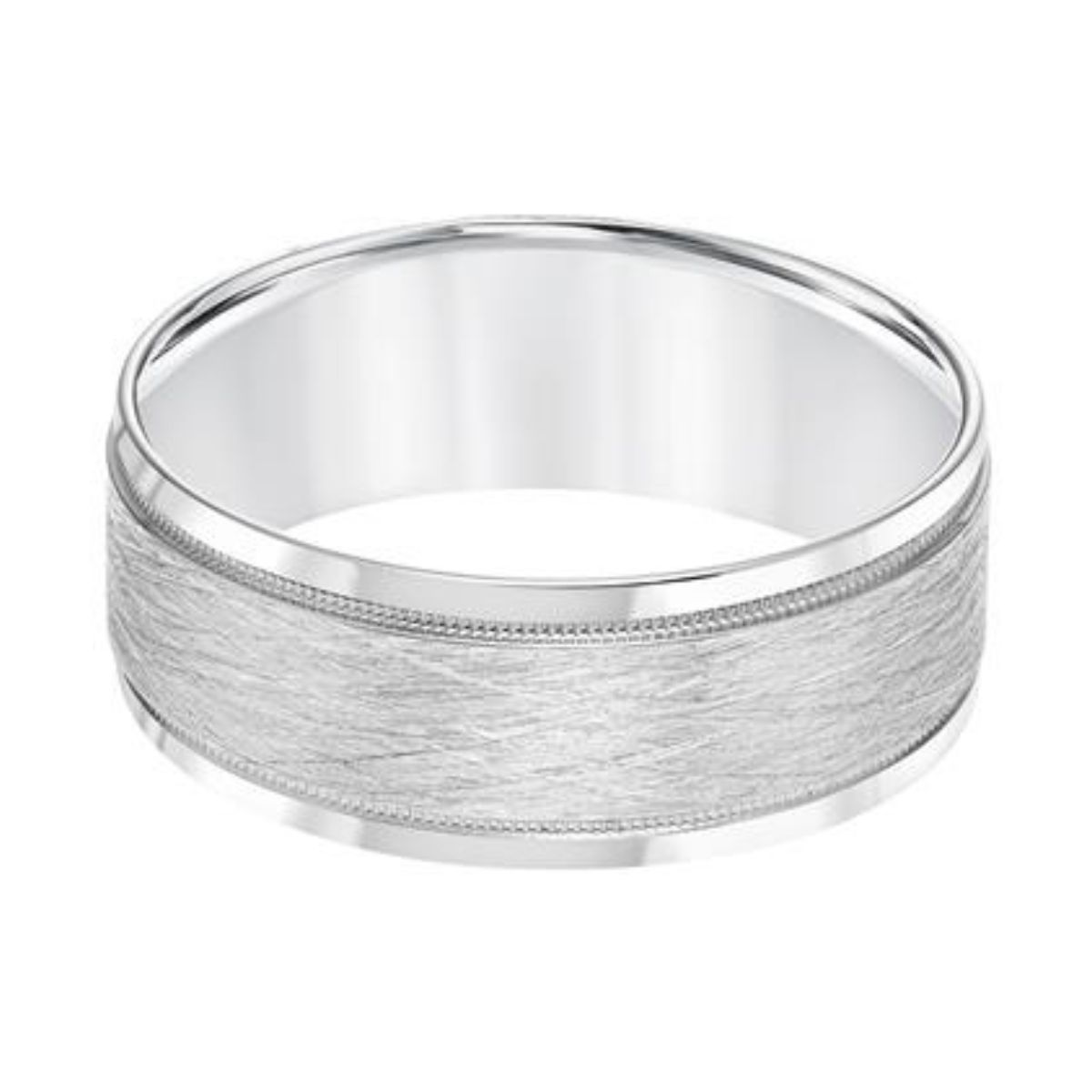 GOLDMA 14K White Gold Gold Men's Wedding Band Harris Jeweler Troy, OH