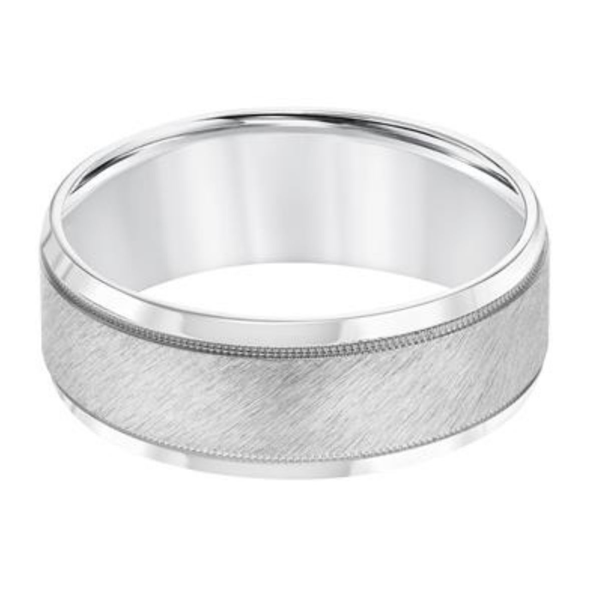 GOLDMA 14K White Gold Gold Men's Wedding Band Harris Jeweler Troy, OH