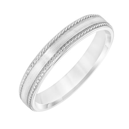 GOLDMA 14K White Gold Gold Men's Wedding Band Harris Jeweler Troy, OH