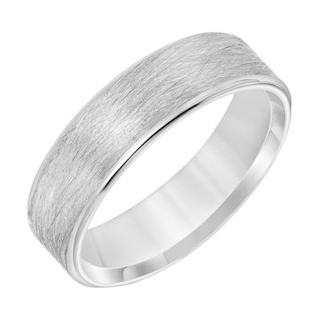 GOLDMA 14K White Gold Gold Men's Wedding Band Harris Jeweler Troy, OH