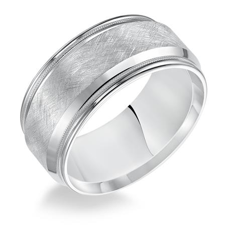 GOLDMA 14K White Gold Gold Men's Wedding Band Harris Jeweler Troy, OH