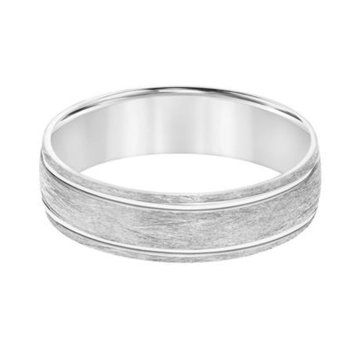 GOLDMA 14K White Gold Gold Men's Wedding Band Harris Jeweler Troy, OH
