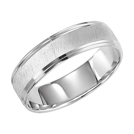 GOLDMA 14K White Gold Gold Men's Wedding Band Harris Jeweler Troy, OH