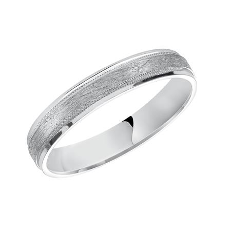 GOLDMA 14K White Gold Gold Men's Wedding Band Harris Jeweler Troy, OH