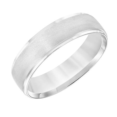 GOLDMA 14K White Gold Gold Men's Wedding Band Harris Jeweler Troy, OH