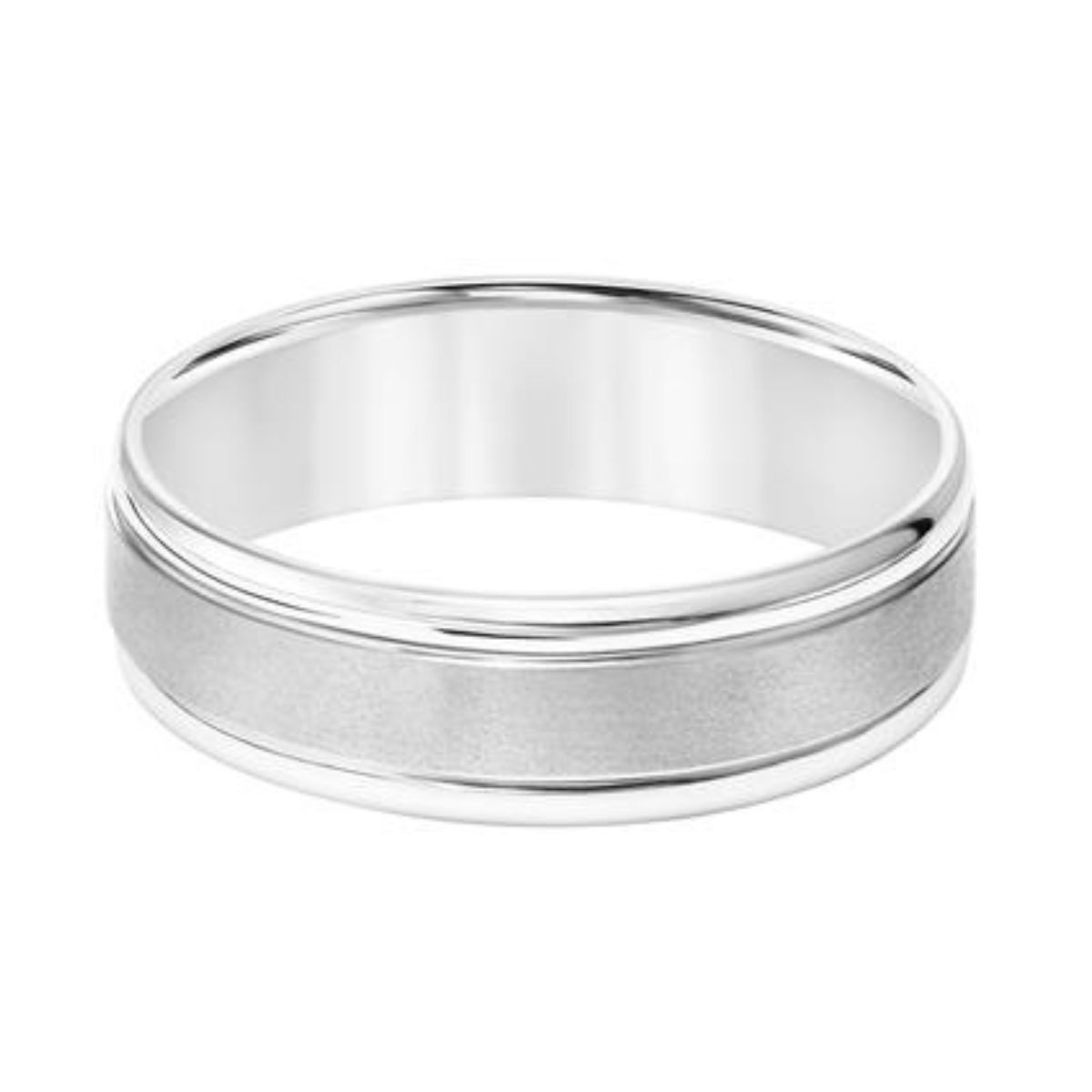 GOLDMA 14K White Gold Gold Men's Wedding Band Harris Jeweler Troy, OH