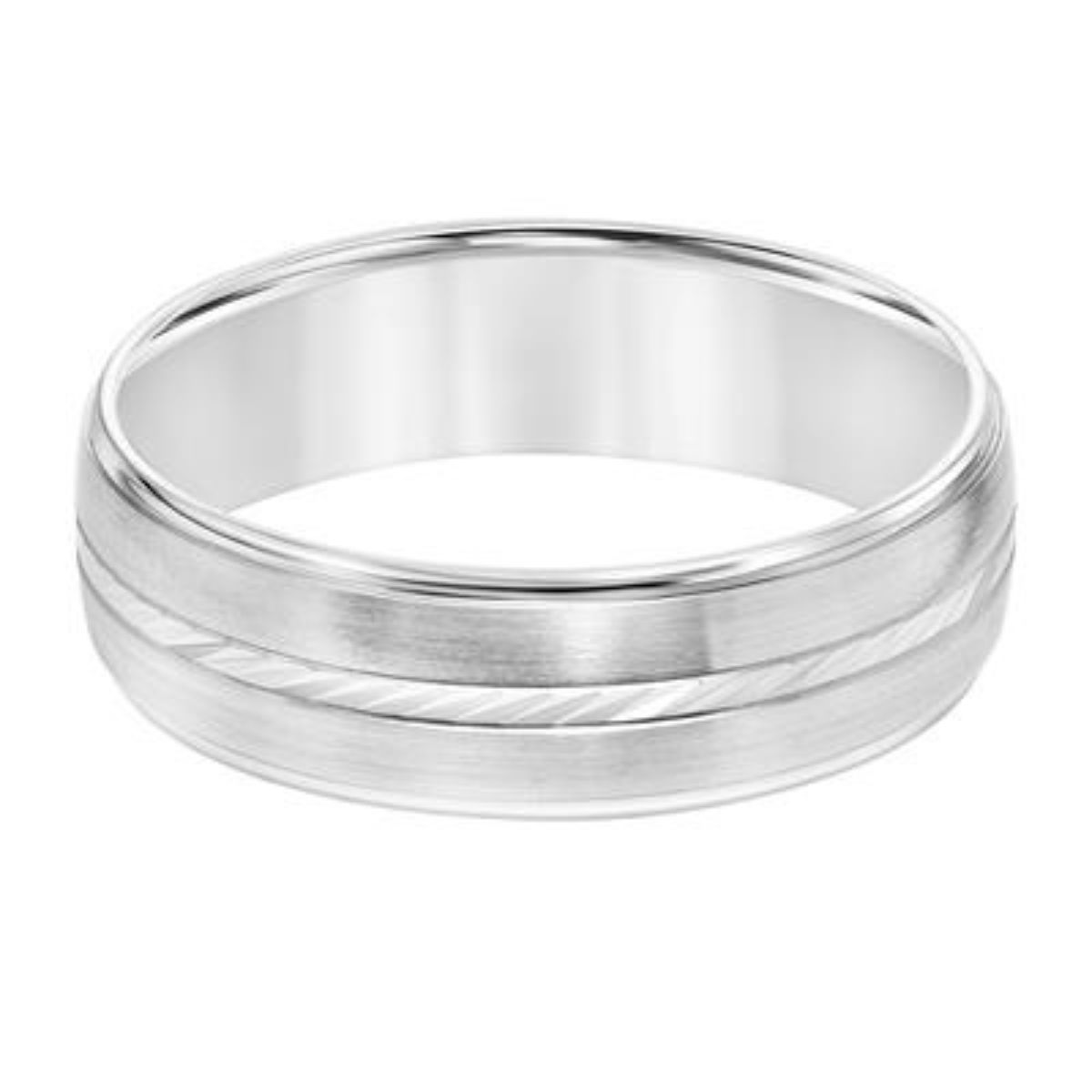 GOLDMA 14K White Gold Gold Men's Wedding Band Harris Jeweler Troy, OH