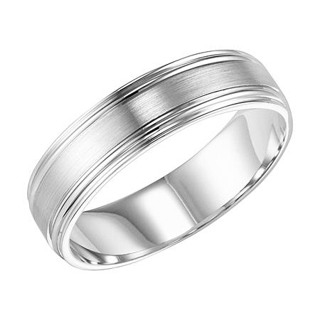 GOLDMA 14K White Gold Gold Men's Wedding Band Harris Jeweler Troy, OH