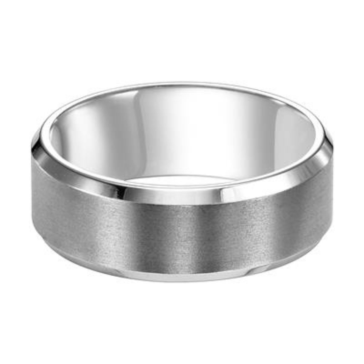 GOLDMA 14K White Gold Gold Men's Wedding Band Harris Jeweler Troy, OH