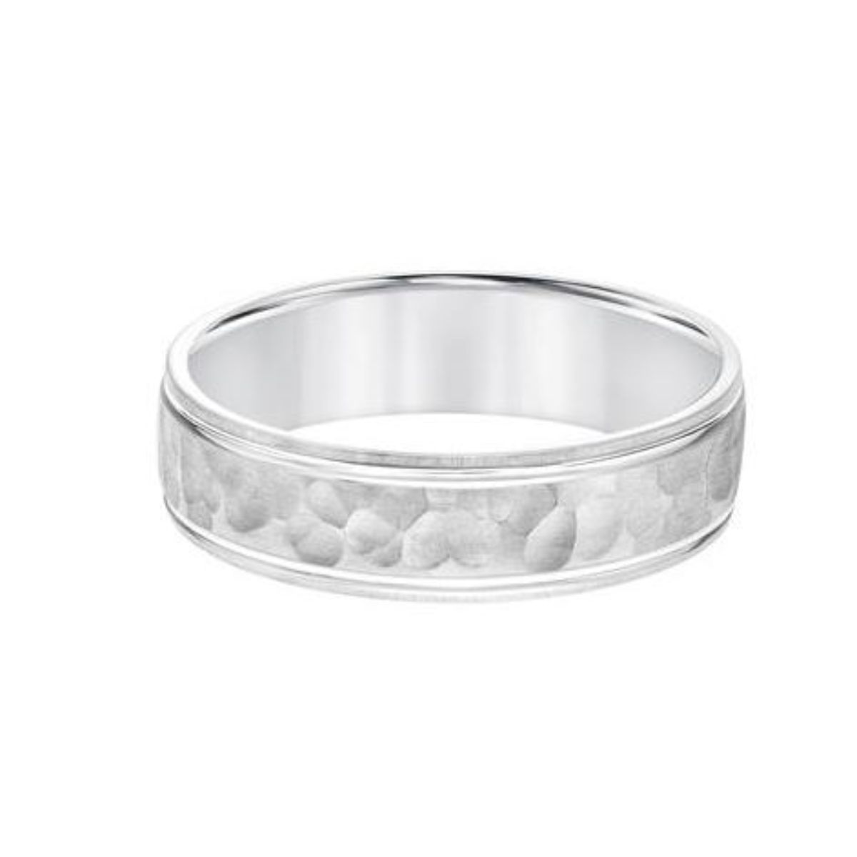 GOLDMA 14K White Gold Gold Men's Wedding Band Harris Jeweler Troy, OH