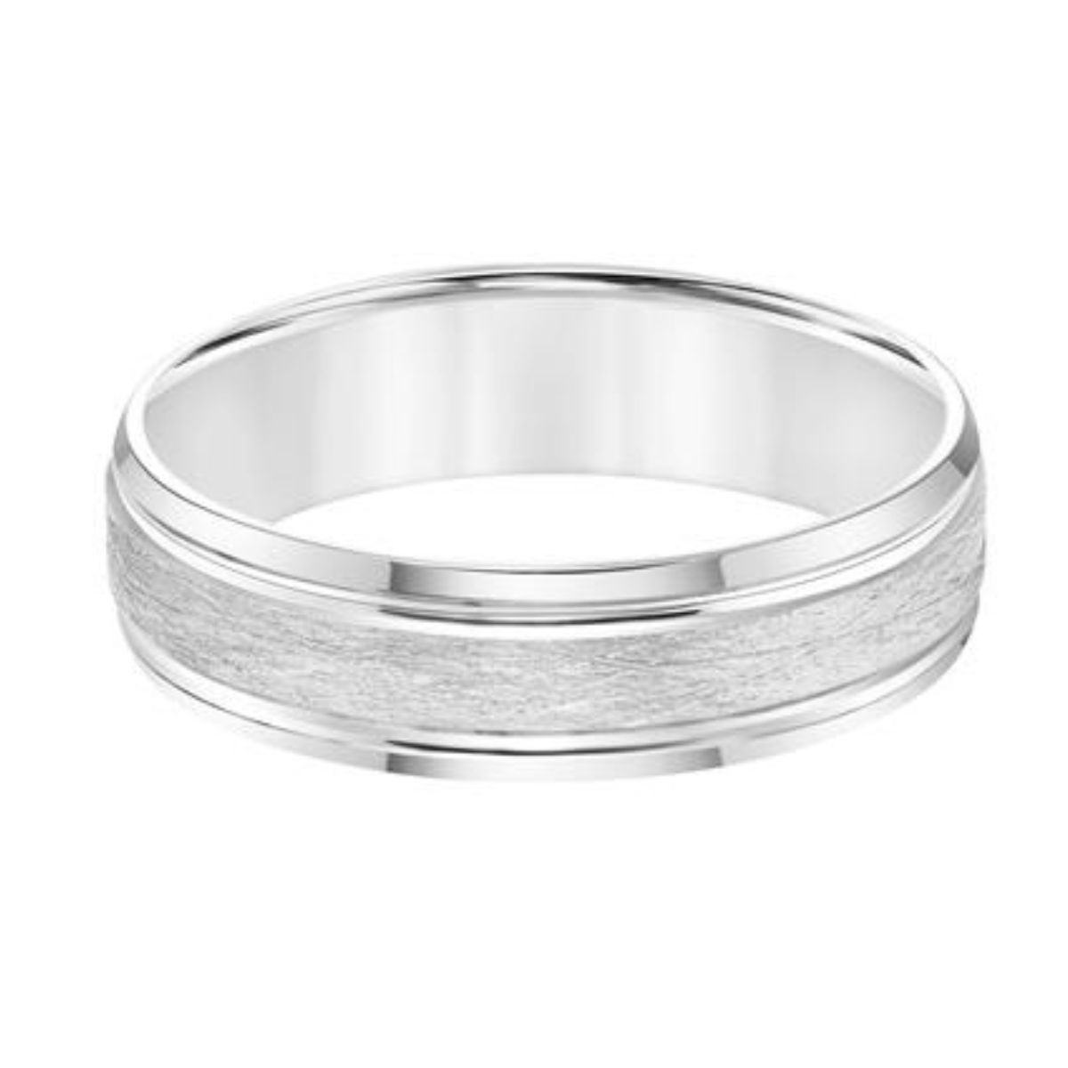 GOLDMA 14K White Gold Gold Men's Wedding Band Harris Jeweler Troy, OH