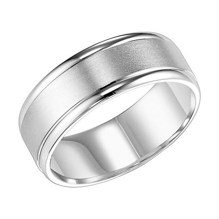 GOLDMA 14K White Gold Gold Men's Wedding Band Harris Jeweler Troy, OH