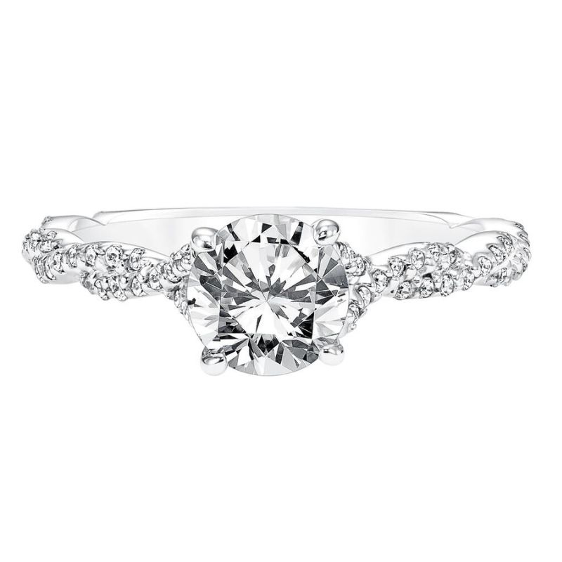 GOLDMA 14K White Gold Semi-Mount Engagement Rings Harris Jeweler Troy, OH