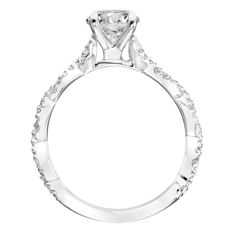 GOLDMA 14K White Gold Semi-Mount Engagement Rings Image 2 Harris Jeweler Troy, OH