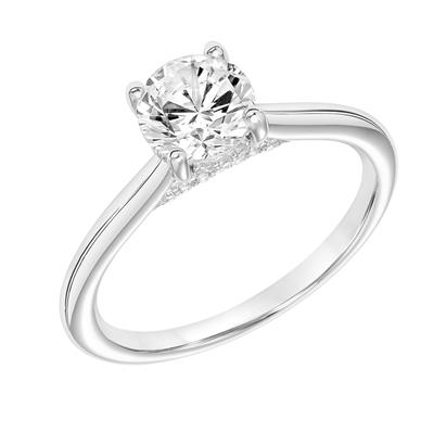 GOLDMA 14K White Gold Semi-Mount Engagement Rings Harris Jeweler Troy, OH