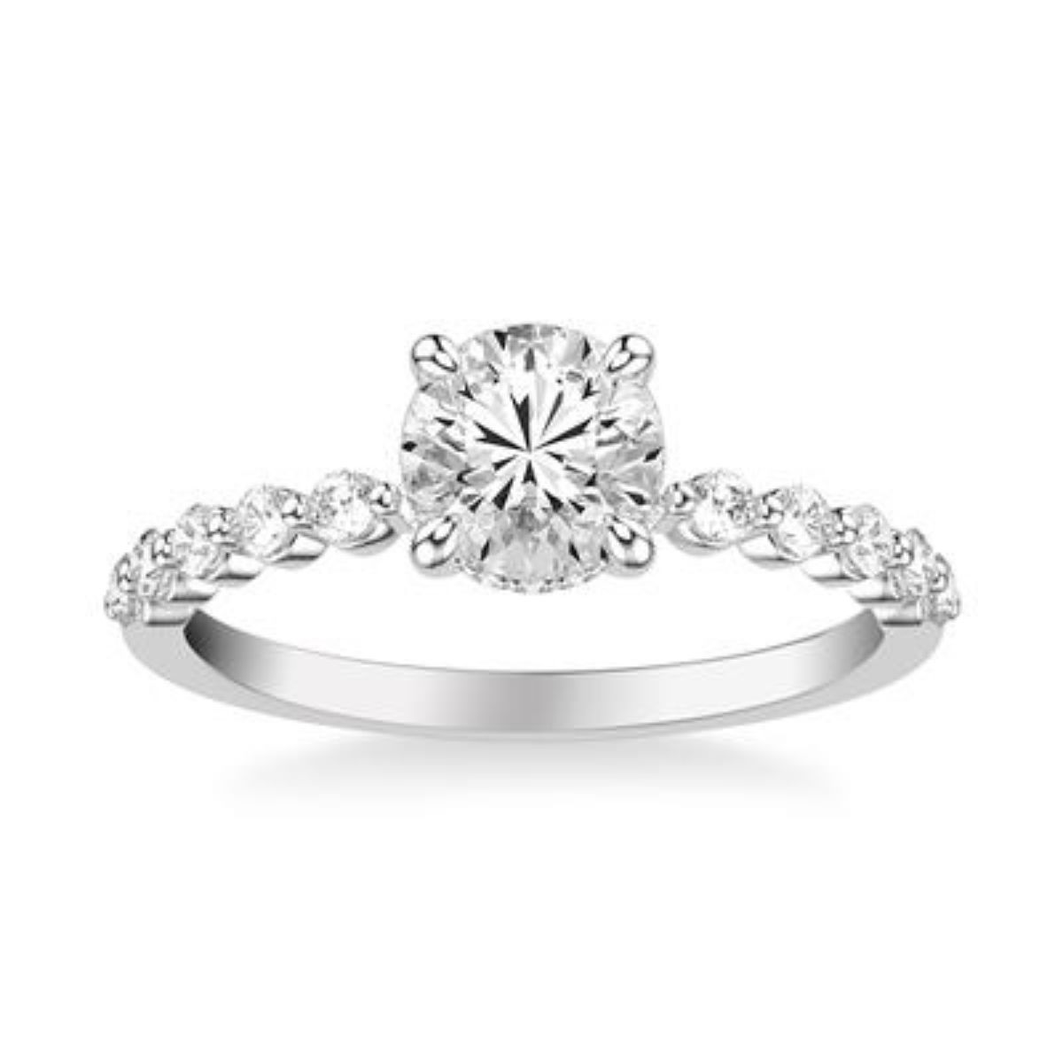 GOLDMA 14K White Gold Semi-Mount Engagement Rings Harris Jeweler Troy, OH