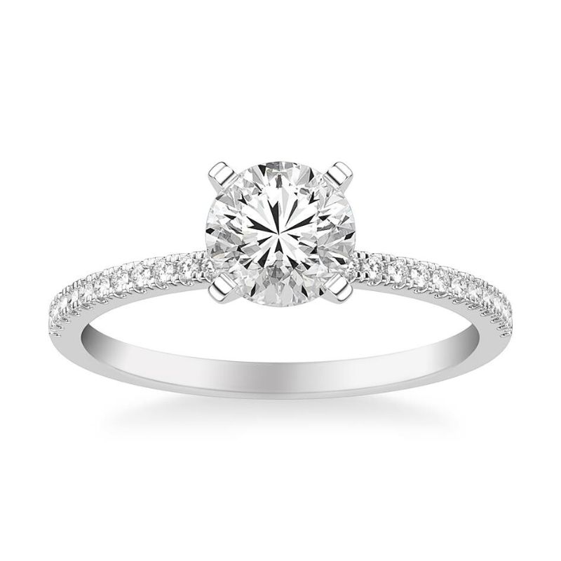 GOLDMA 14K White Gold Semi-Mount Engagement Rings Harris Jeweler Troy, OH