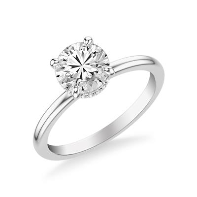 GOLDMA 14K White Gold Semi-Mount Engagement Rings Image 3 Harris Jeweler Troy, OH