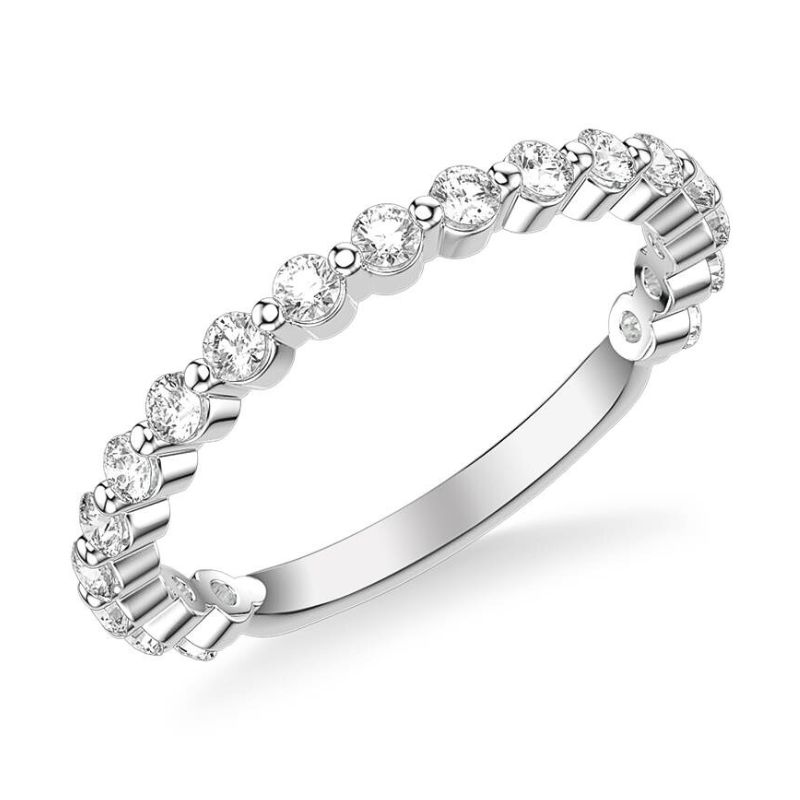 GOLDMA 14K White Gold Diamond Women's Wedding Band Image 2 Harris Jeweler Troy, OH