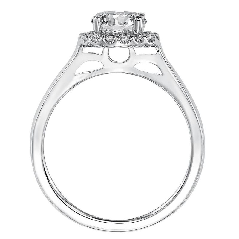 GOLDMA 14K White Gold Semi-Mount Engagement Rings Image 3 Harris Jeweler Troy, OH
