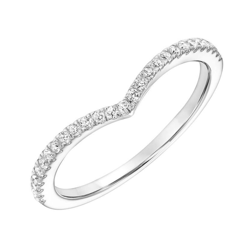 Diamond Chevron-Style Wedding Band Image 2 Harris Jeweler Troy, OH