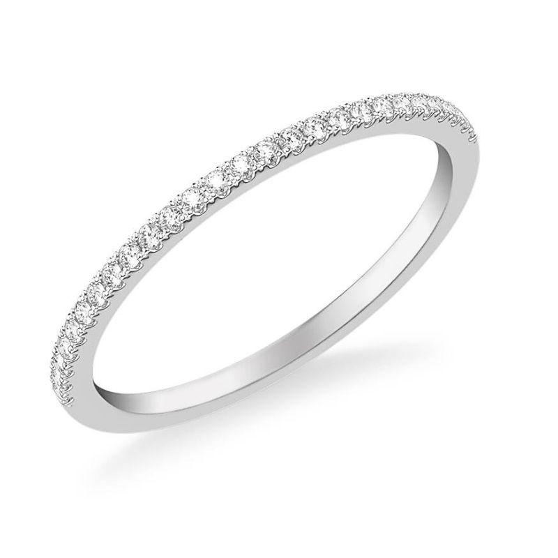 GOLDMA 14K White Gold Diamond Women's Wedding Band Image 2 Harris Jeweler Troy, OH