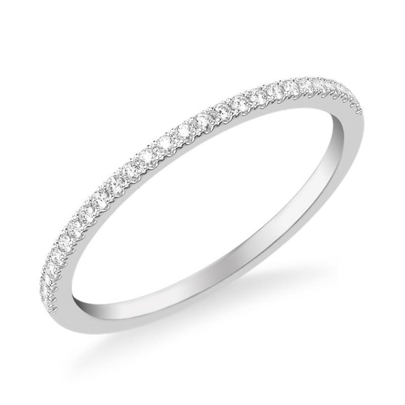 GOLDMA 14K White Gold Diamond Women's Wedding Band Image 2 Harris Jeweler Troy, OH