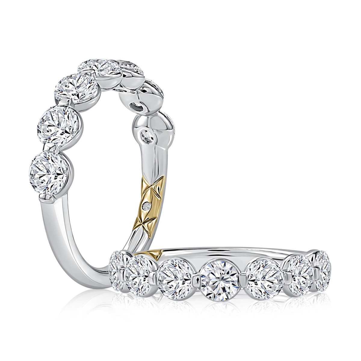 A. Jaffe Single Prong Diamond Band Harris Jeweler Troy, OH