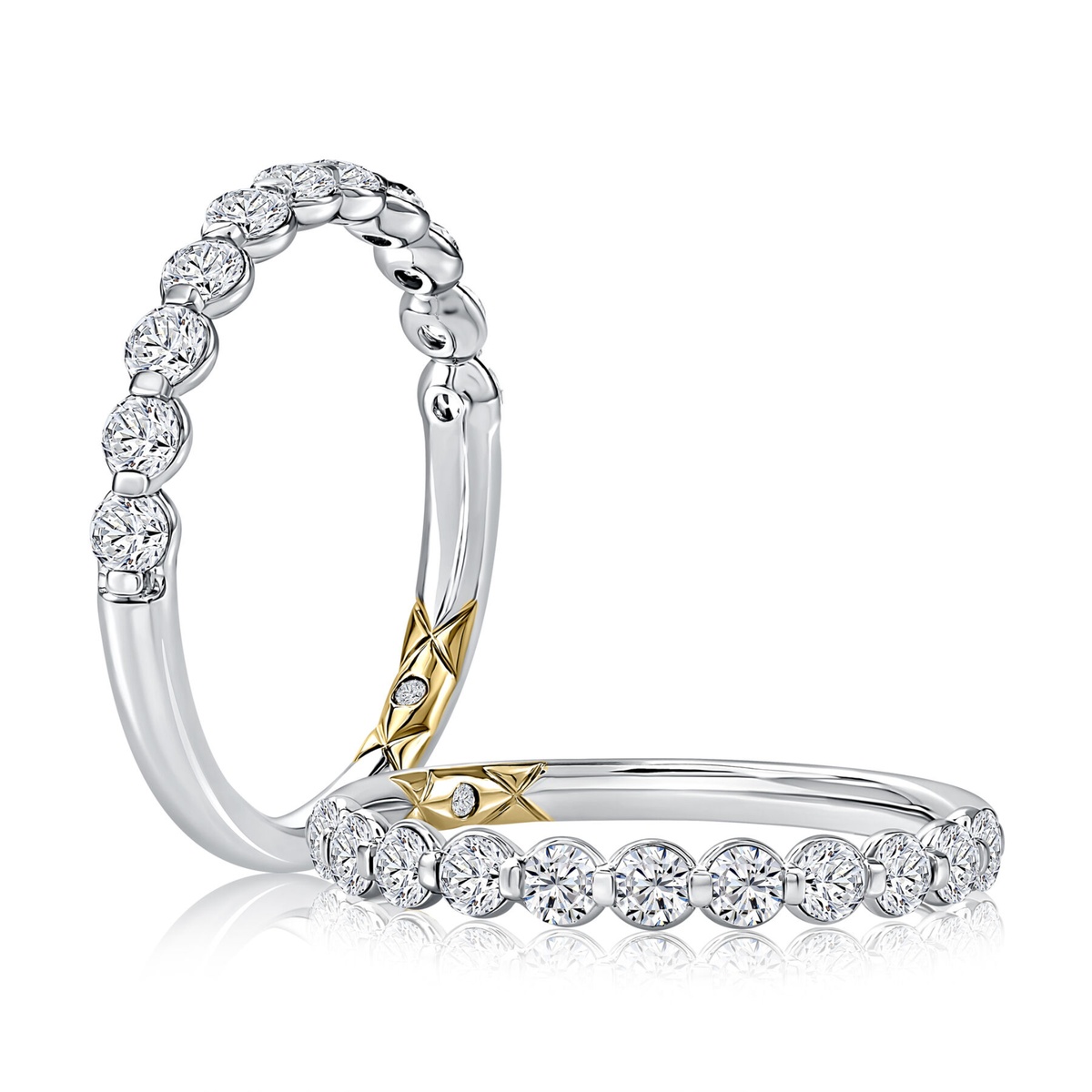 A. Jaffe Single Prong Diamond Band Harris Jeweler Troy, OH