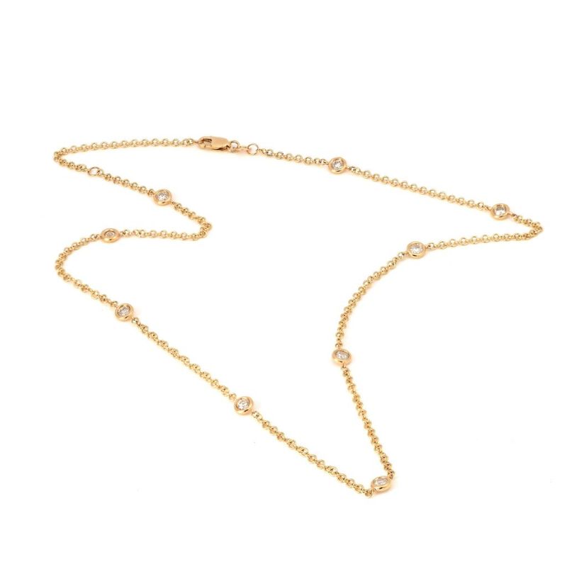 14K Yellow Gold Station Necklace Harris Jeweler Troy, OH