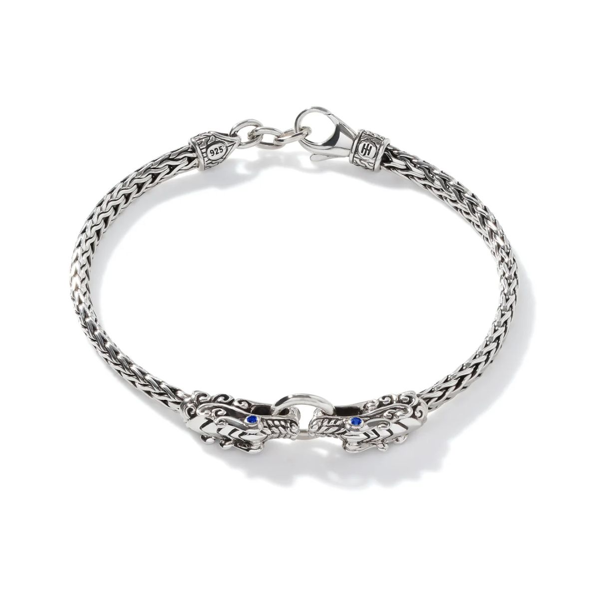 John Hardy Naga Heritage Sterling Silver Double Dragon Head Bracelet Harris Jeweler Troy, OH