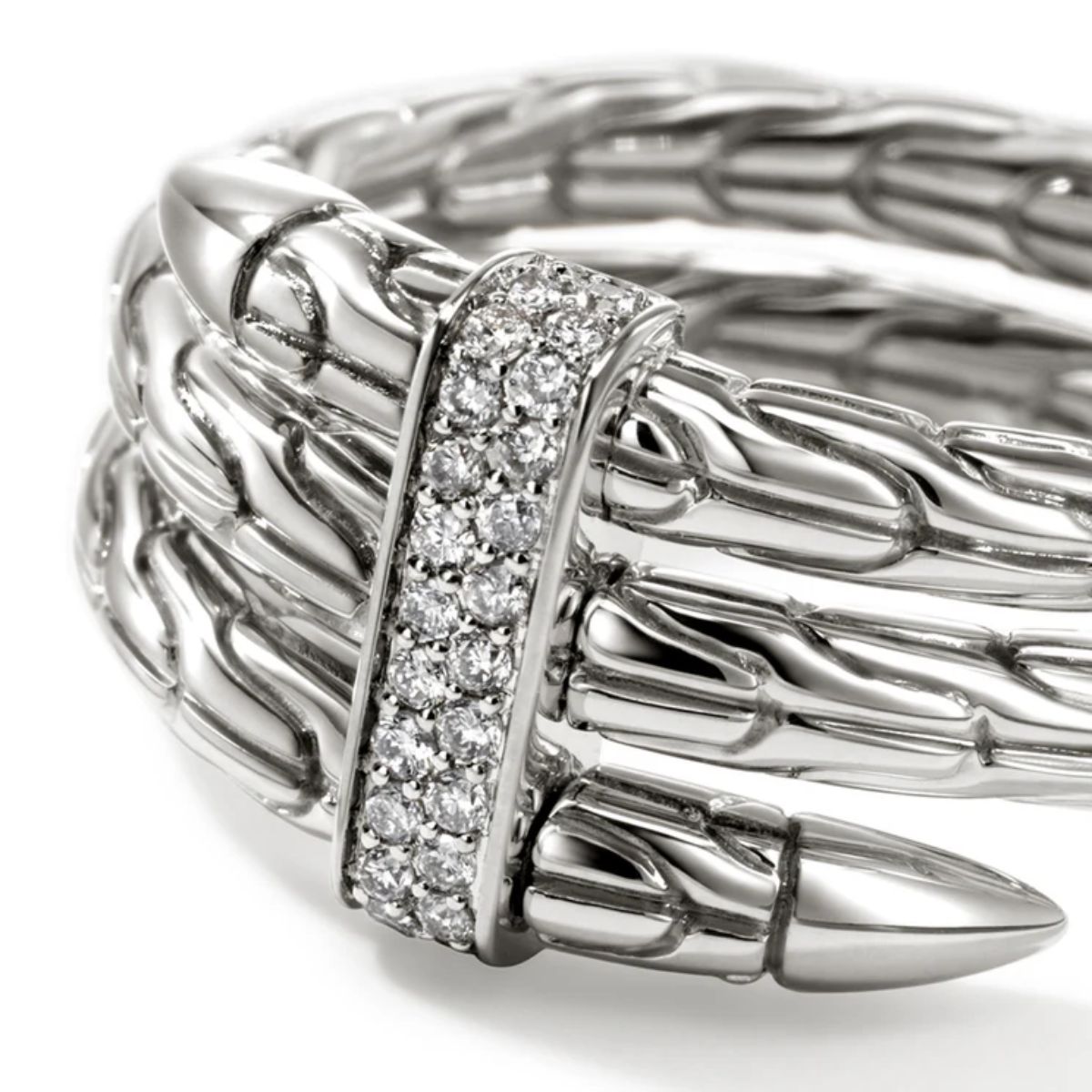 John Hardy Double Wrap Diamond Spear Ring Image 2 Harris Jeweler Troy, OH