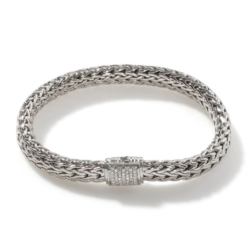 John Hardy Medium Icon Bracelet With Diamond Pave Clasp Harris Jeweler Troy, OH
