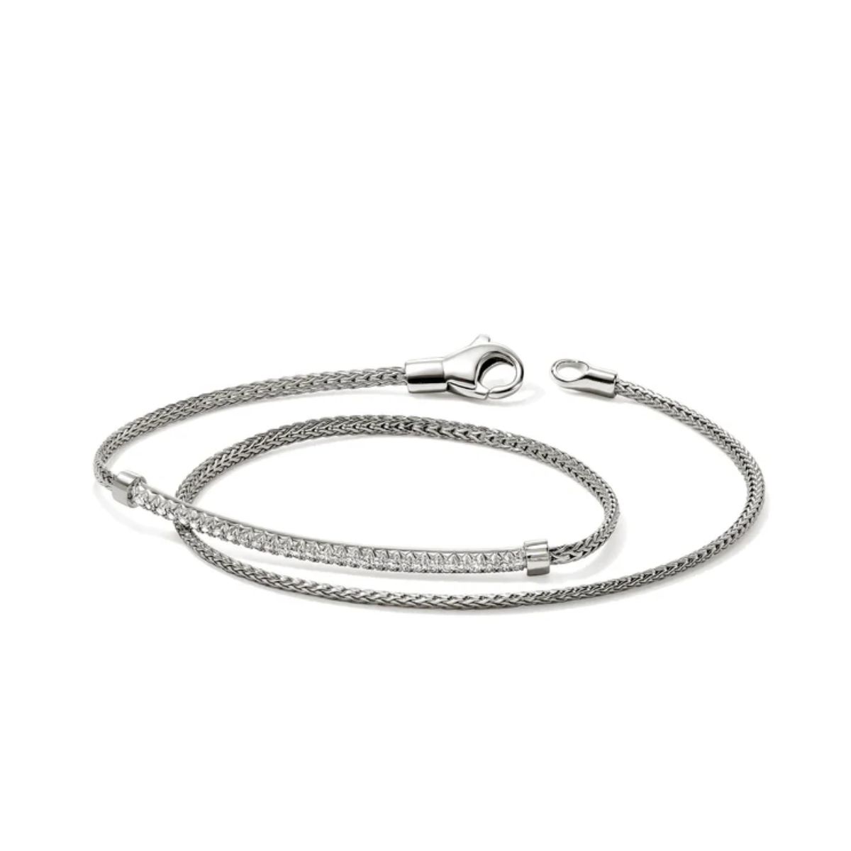 John Hardy Essentials Pave Diamond Bar Bracelet Harris Jeweler Troy, OH
