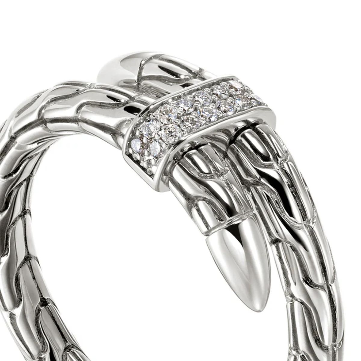 John Hardy Diamond Single Wrap Spear Ring Image 3 Harris Jeweler Troy, OH