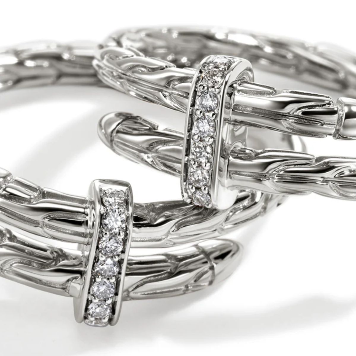 John Hardy Diamond Spear Earrings Image 2 Harris Jeweler Troy, OH