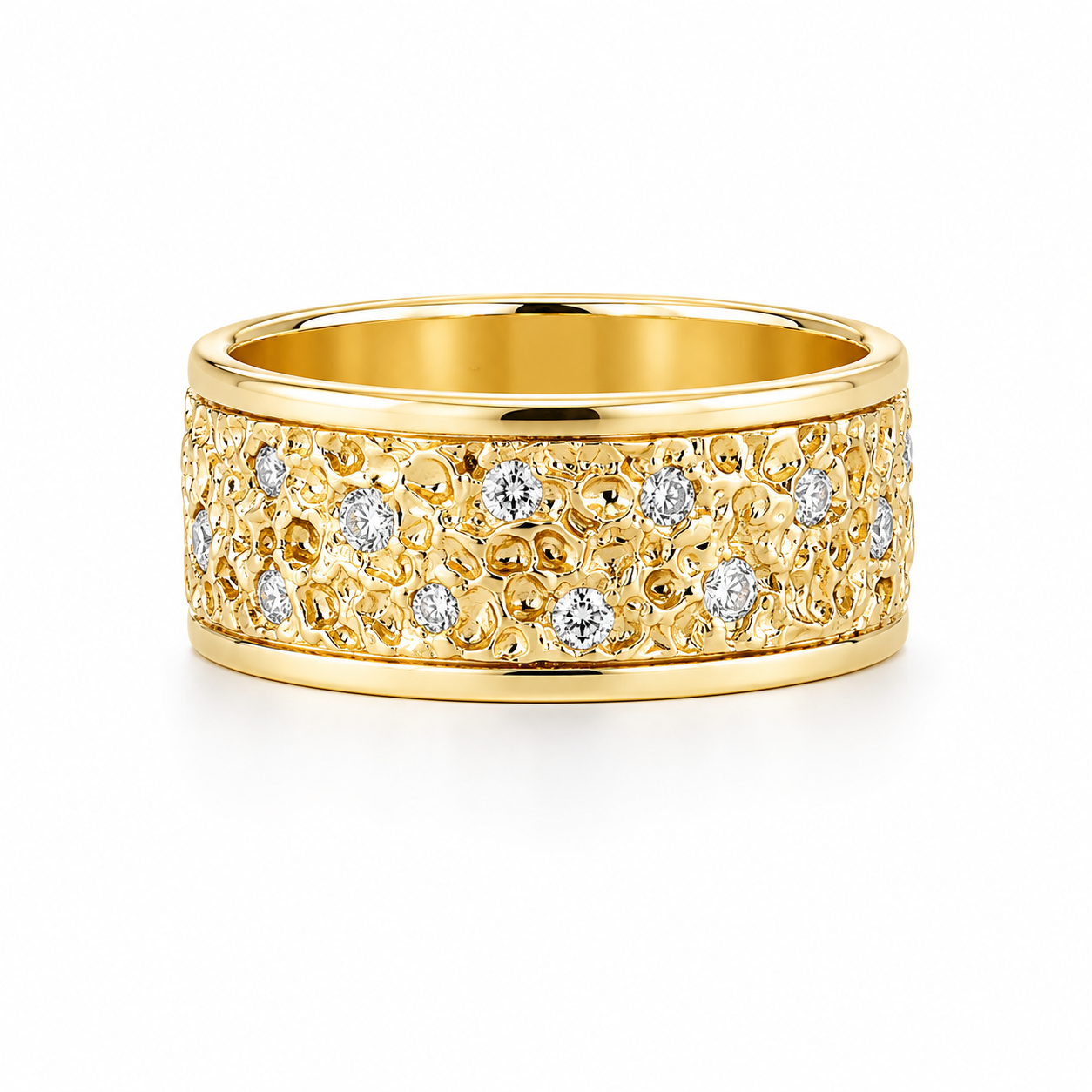 10K Yellow Gold Wide Band Ring Harris Jeweler Troy, OH