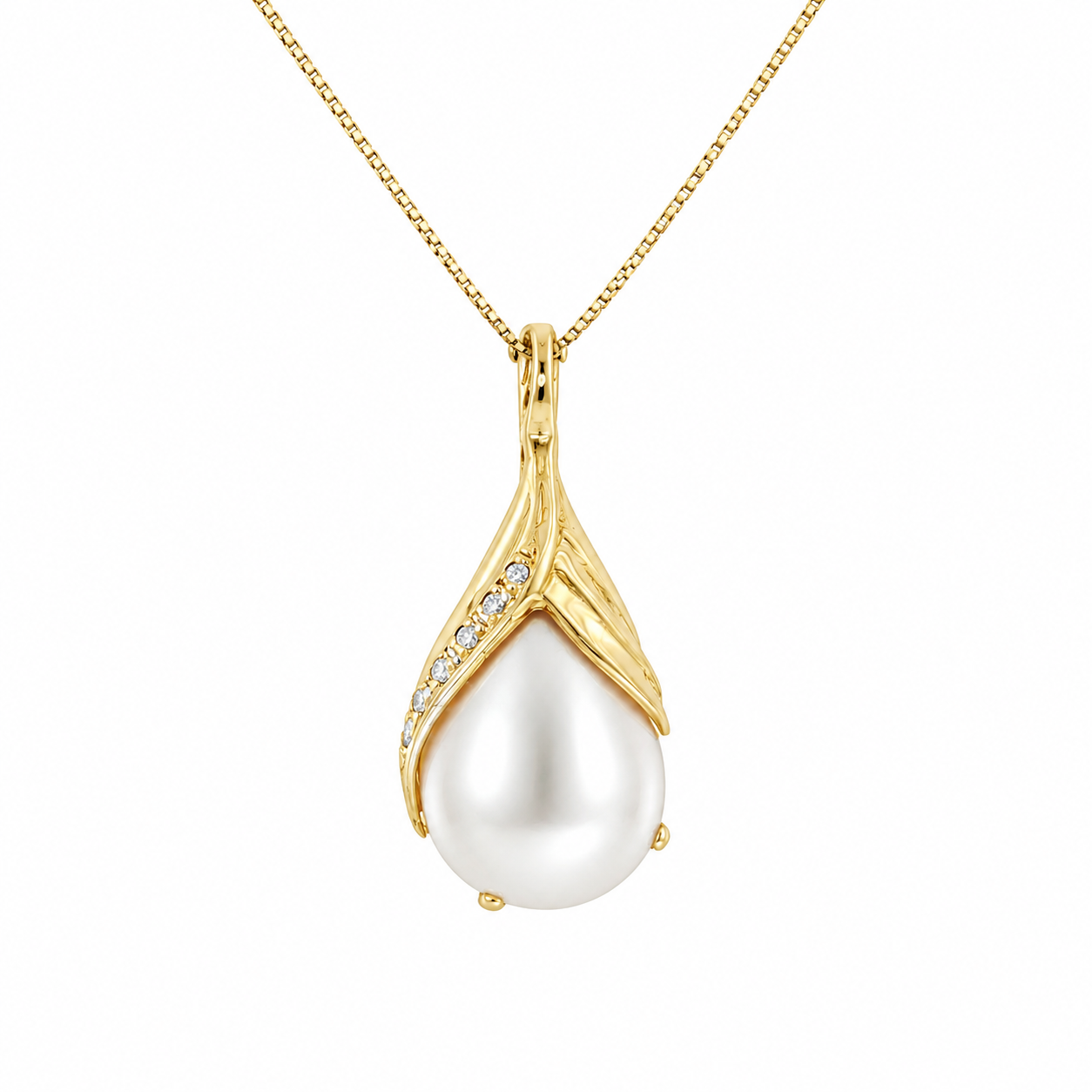 Mabe Pearl and Diamond Estate Enhancer Pendant Harris Jeweler Troy, OH